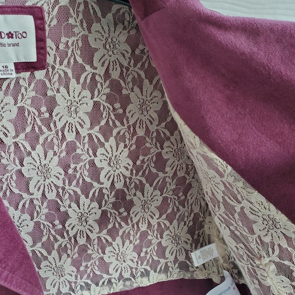 Limited Too Y2K Mauve Velvet Velveteen Cropped Shrug w/Button Closure - Picture 11 of 14